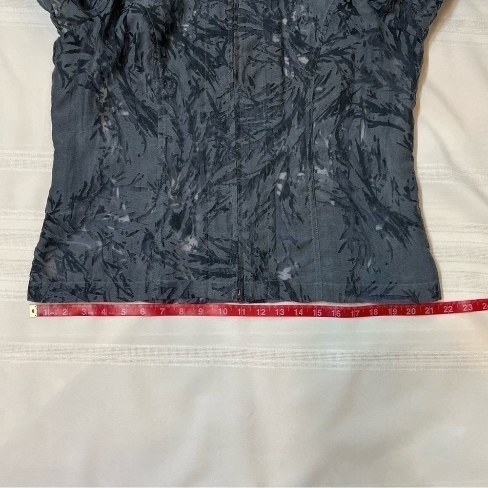 Coldwater Creek Blue Gray Abstract Print Zip‎ Front Jacket Medium 10/12 - Picture 10 of 10